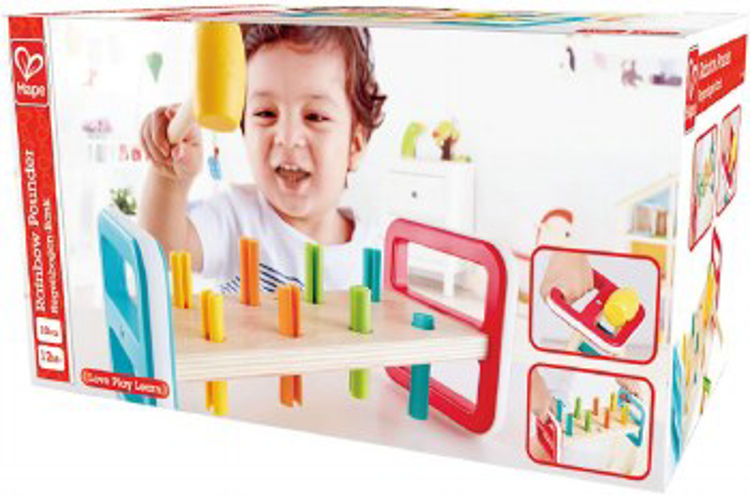 Picture of F963-6421-Hape Rainbow Pounder-10PCS-12M+